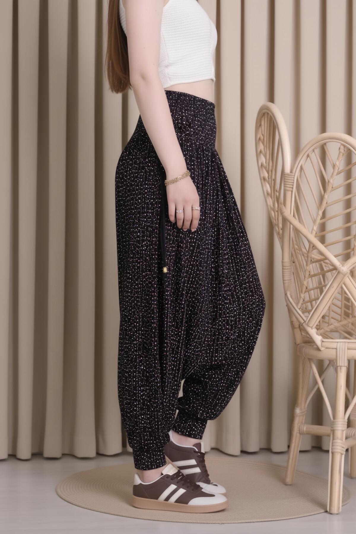 Pigment Beaded Harem Trousers, Multicolor