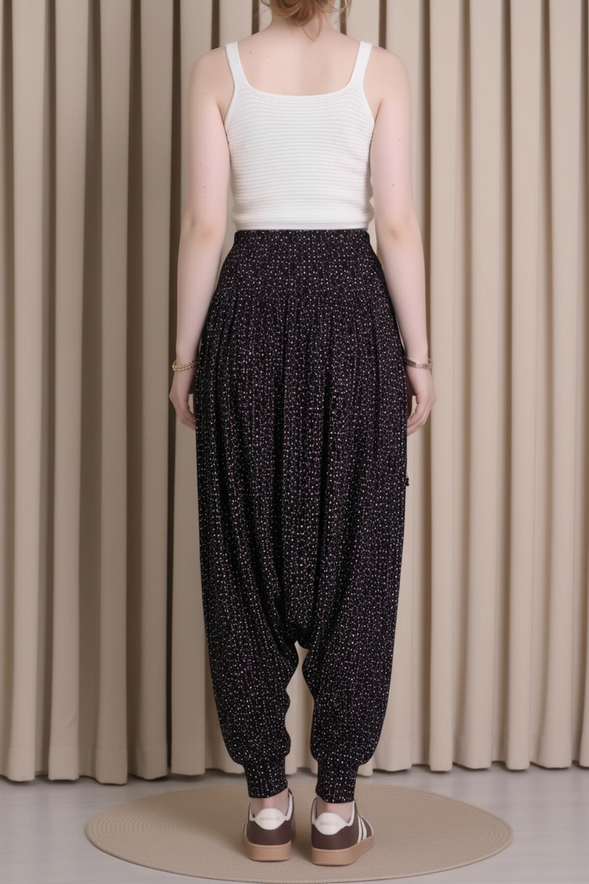 Pigment Beaded Harem Trousers, Multicolor