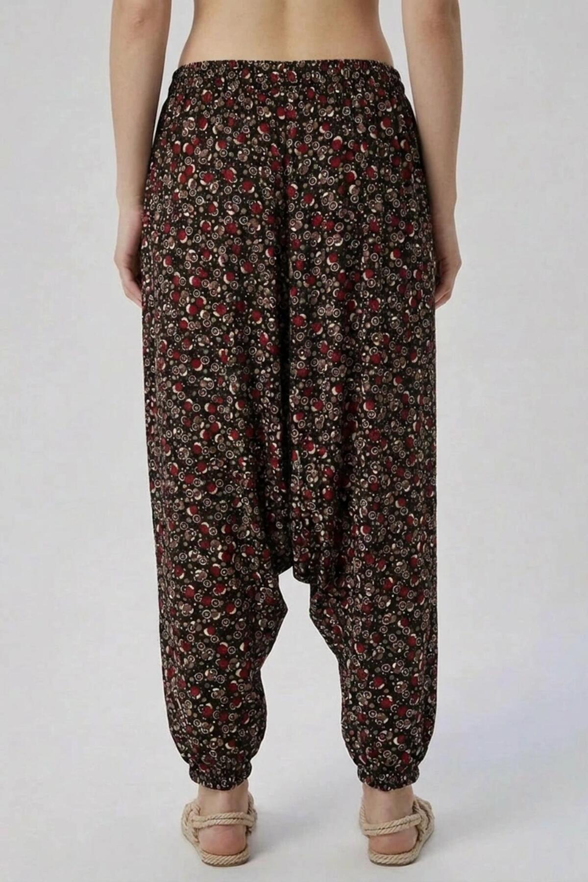 Multicolor Jersey Harem Pants