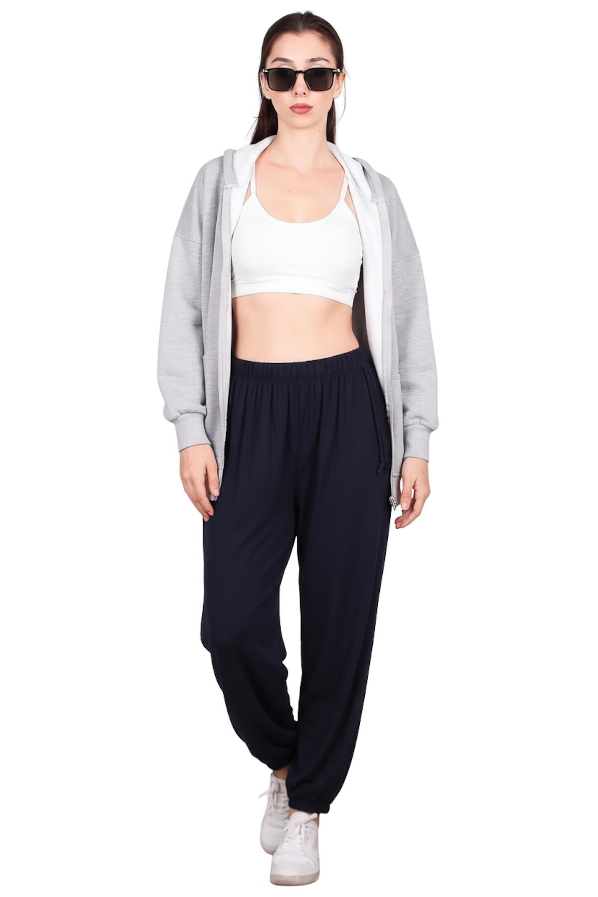 Side - Tie Shalvar Trousers — Navy
