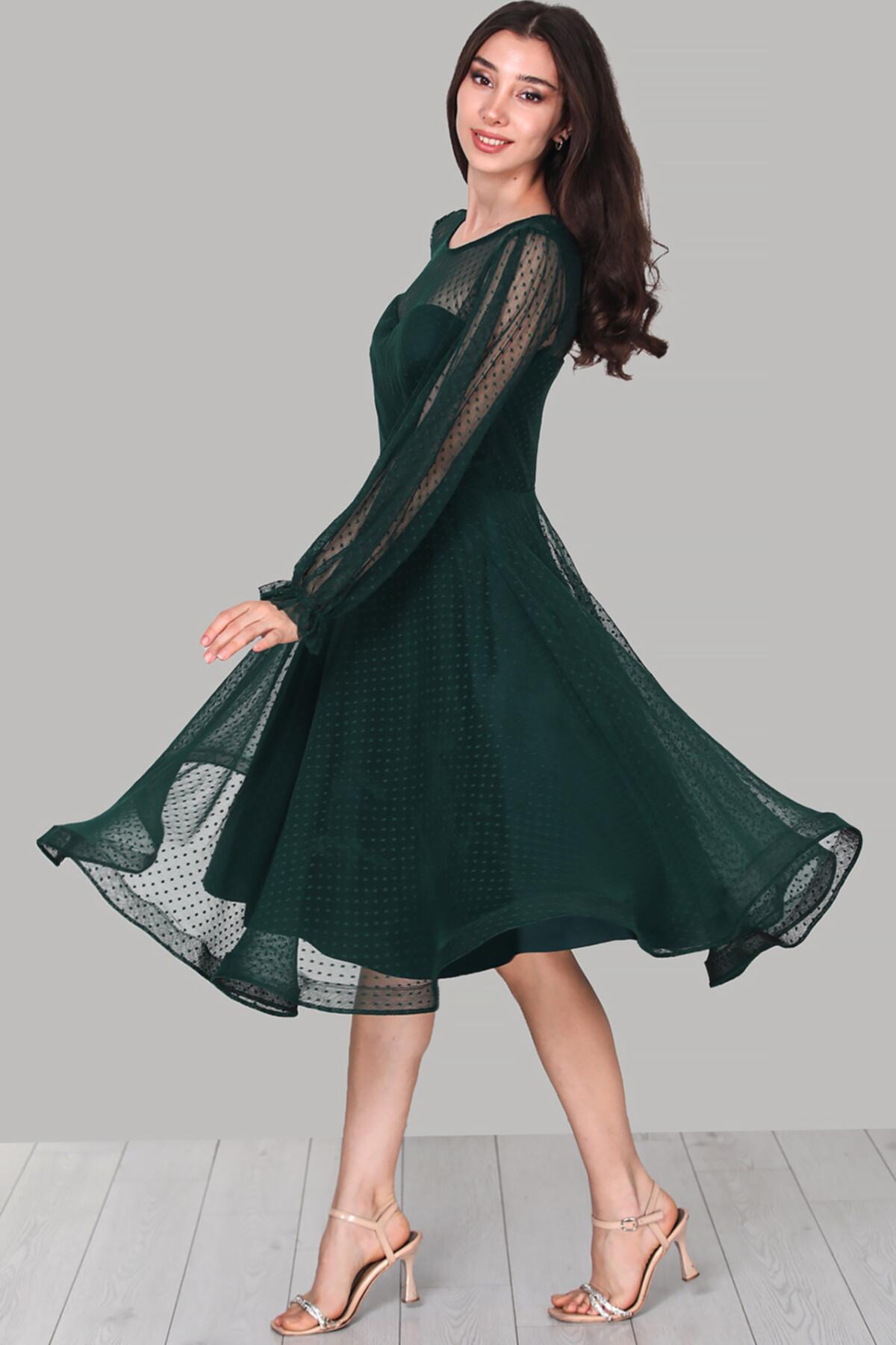 Emerald Midi Evening Dress