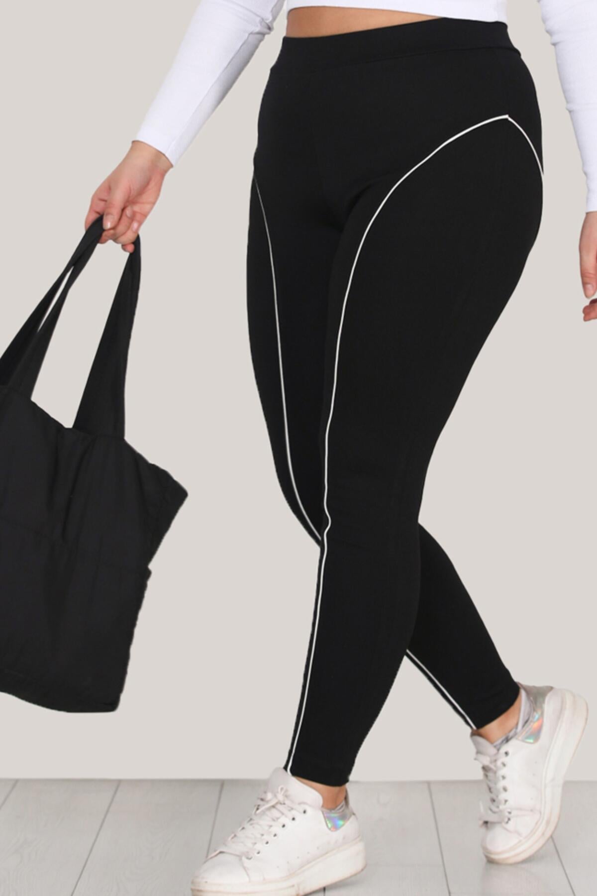 Plus‑Size Leggings — Black