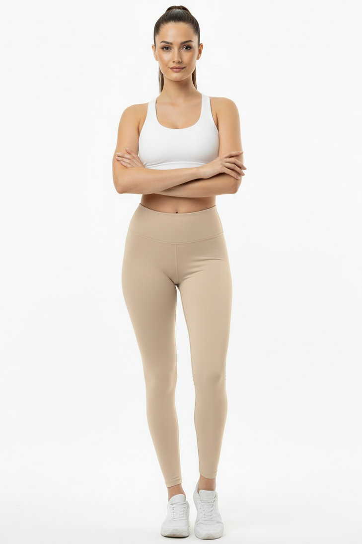 Push - Up High‑Waist Leggings — Stone
